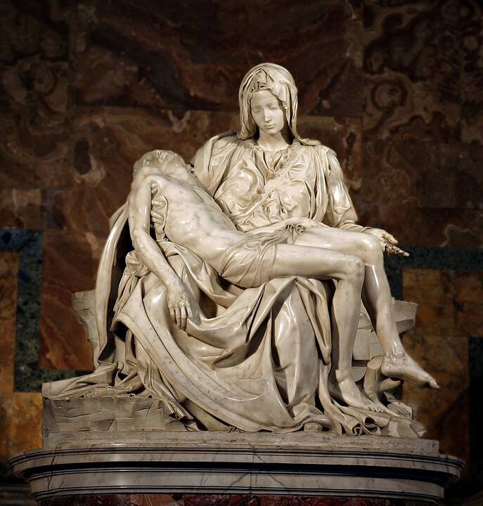 „Pieta“ − kūrinys, išgarsinęs Mikelandželą. 