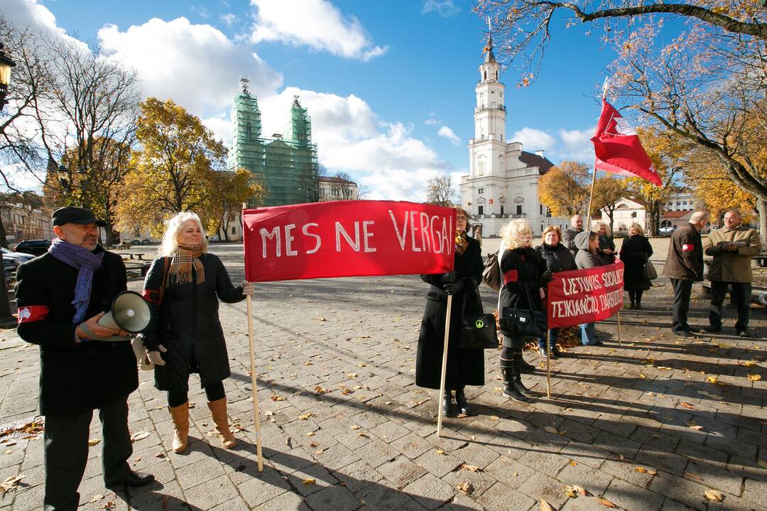 Protestas prieš naują darbo kodeksą