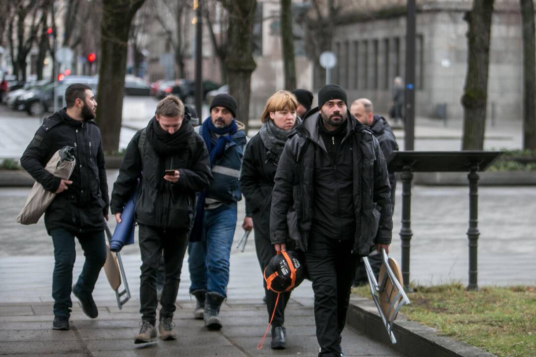 Stadioną statančių turkų protestas
