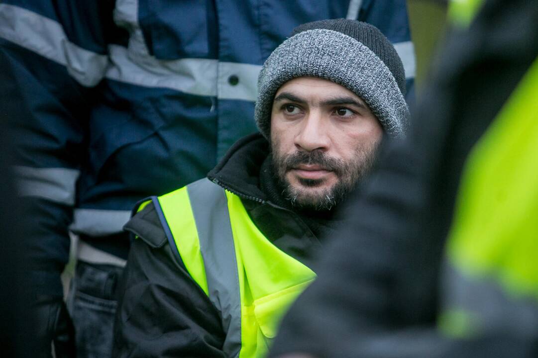 Stadioną statančių turkų protestas
