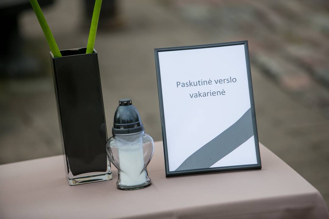 Protestas Kaune „Paskutinė verslo vakarienė“