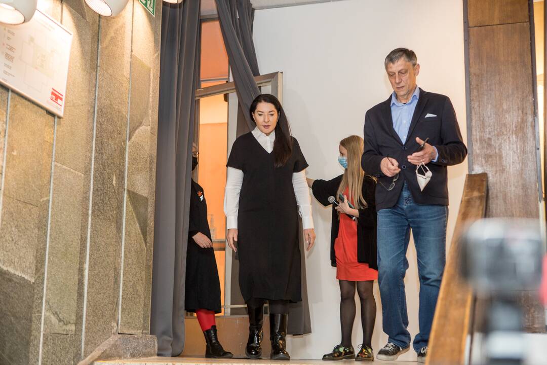 Marinos Abramović spaudos konferencija ir parodos pristatymas Kauno paveikslų galerijoje