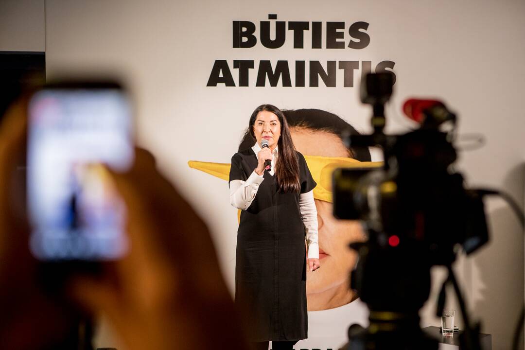 Marinos Abramović spaudos konferencija ir parodos pristatymas Kauno paveikslų galerijoje