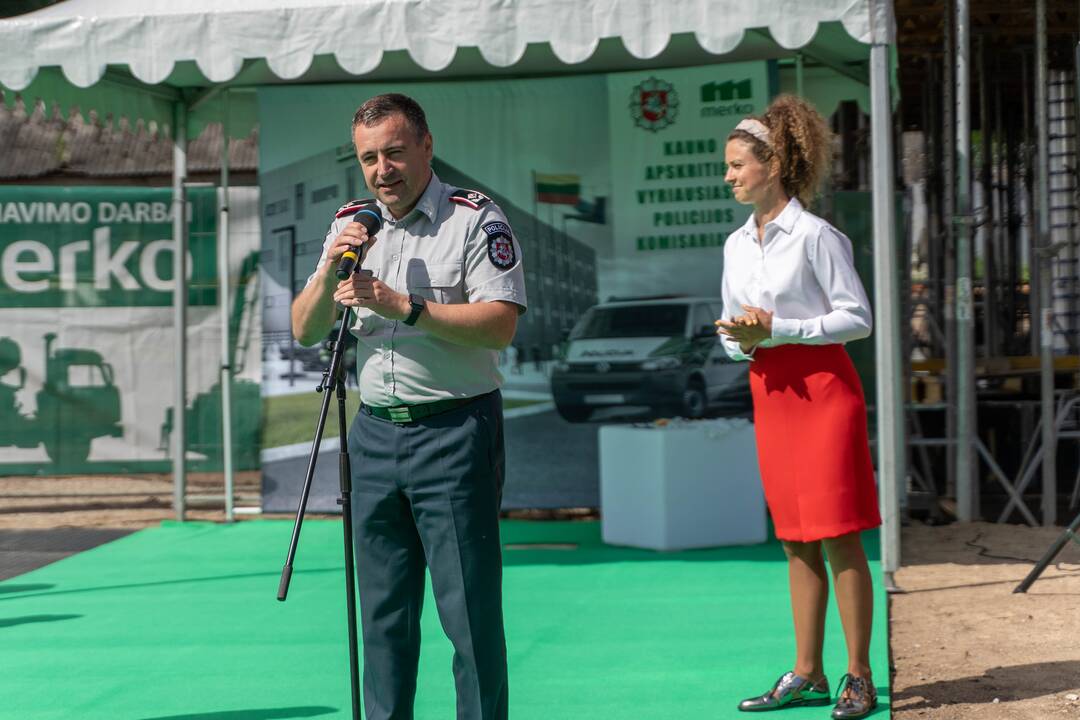 Naujojo policijos komisariato kapsulės įkasimas