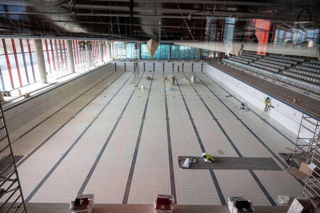Tempas: statybų pabaigtuves pasitinkančiame Daugiafunkciame vandens sporto centre jau atlikta apie 95 proc. darbų.