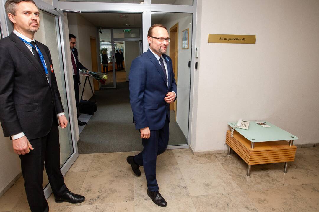 Kultūros ministro M. Kvietkausko priesaika Seime