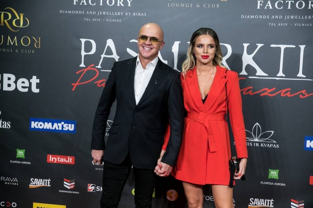 Ramūnas Rudokas su žmona Justina