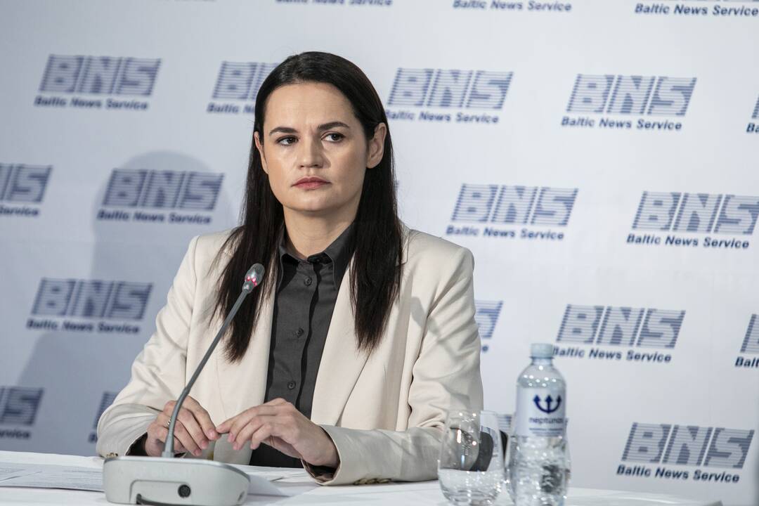 S. Cichanouskajos spaudos konferencija Vilniuje