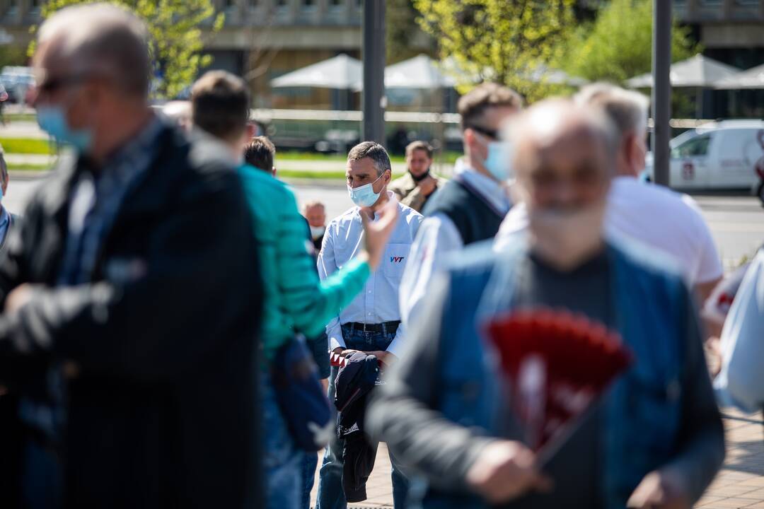 Vilniaus viešojo transporto darbuotojų mitingas