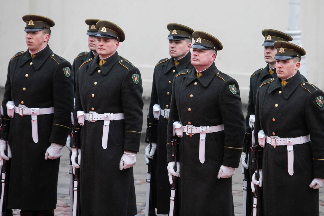 Oficiali JAV gynybos sekretoriaus pasitikimo ceremonija