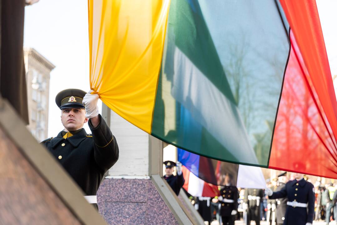 Trijų Baltijos valstybių vėliavų pakėlimo ceremonija