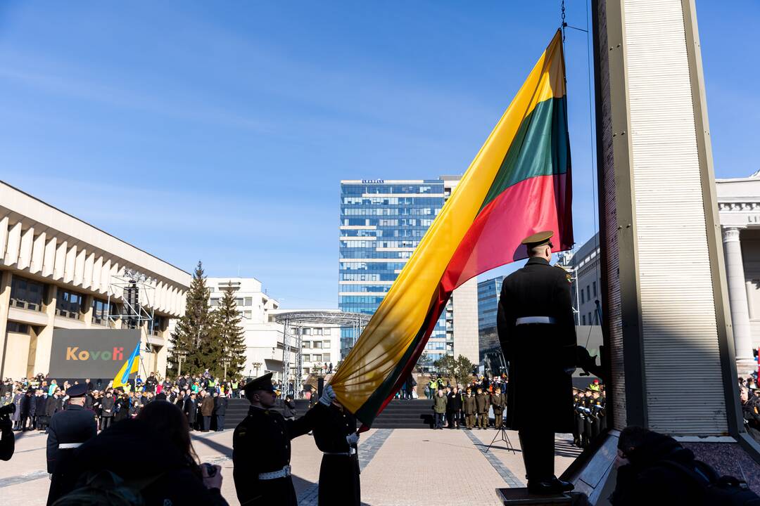 Trijų Baltijos valstybių vėliavų pakėlimo ceremonija