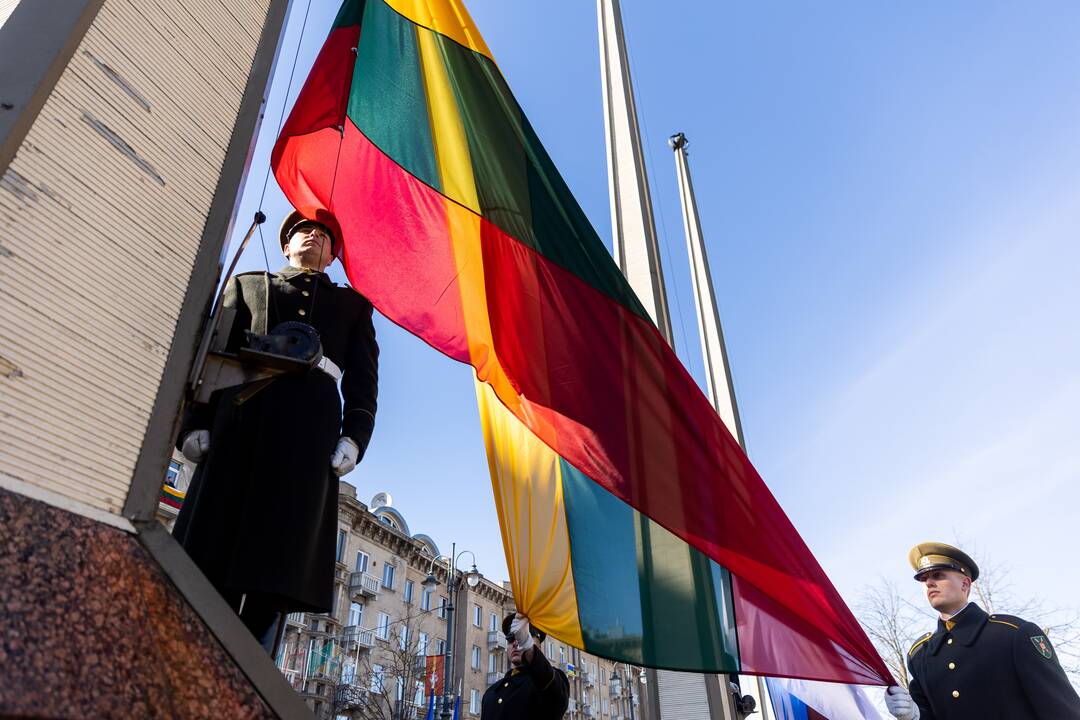 Trijų Baltijos valstybių vėliavų pakėlimo ceremonija