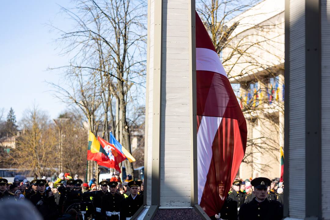 Trijų Baltijos valstybių vėliavų pakėlimo ceremonija