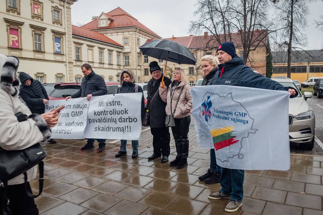 Protestas prie Sveikatos apsaugos ministerijos