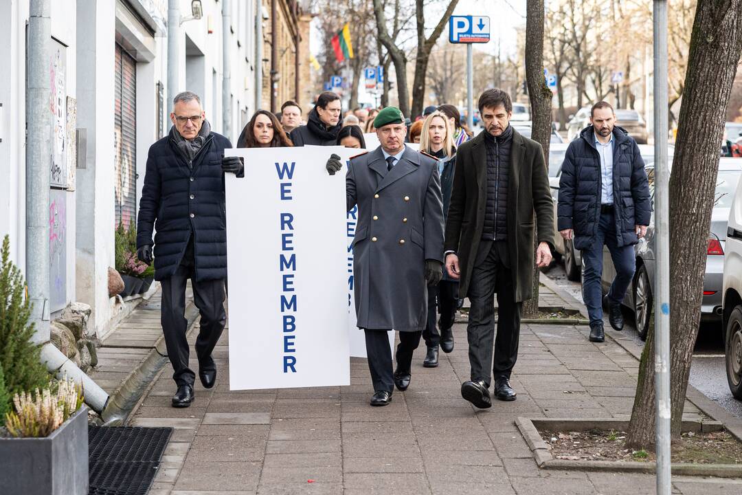 Tarptautinės Holokausto aukų atminimo dienos eisena Vilniuje