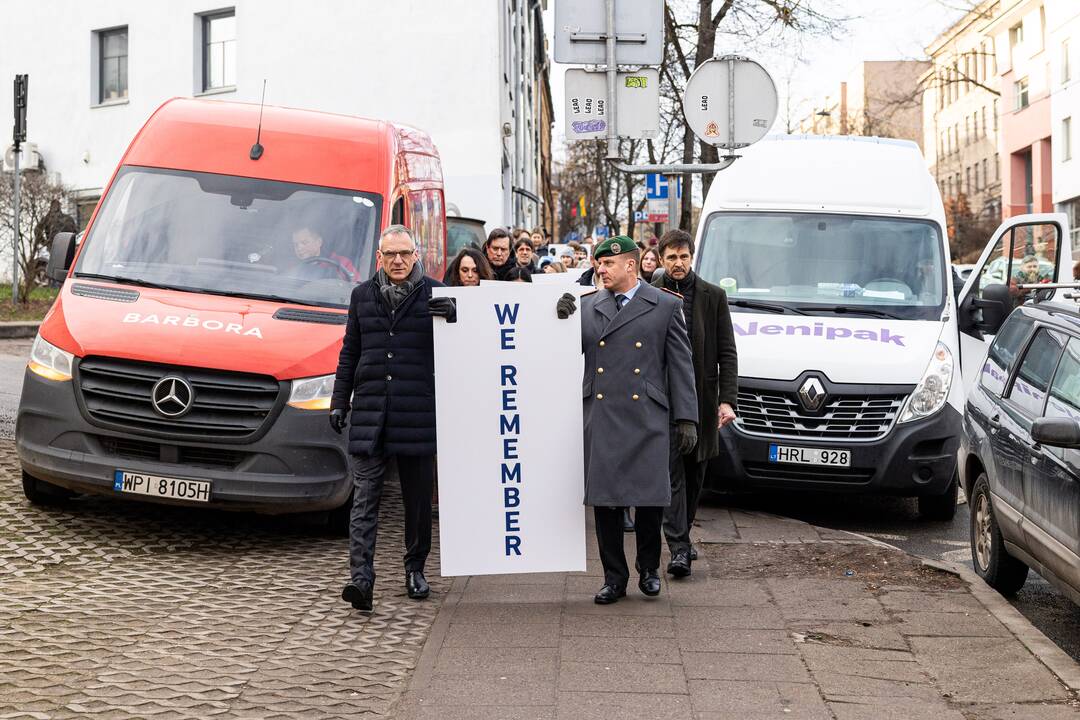 Tarptautinės Holokausto aukų atminimo dienos eisena Vilniuje