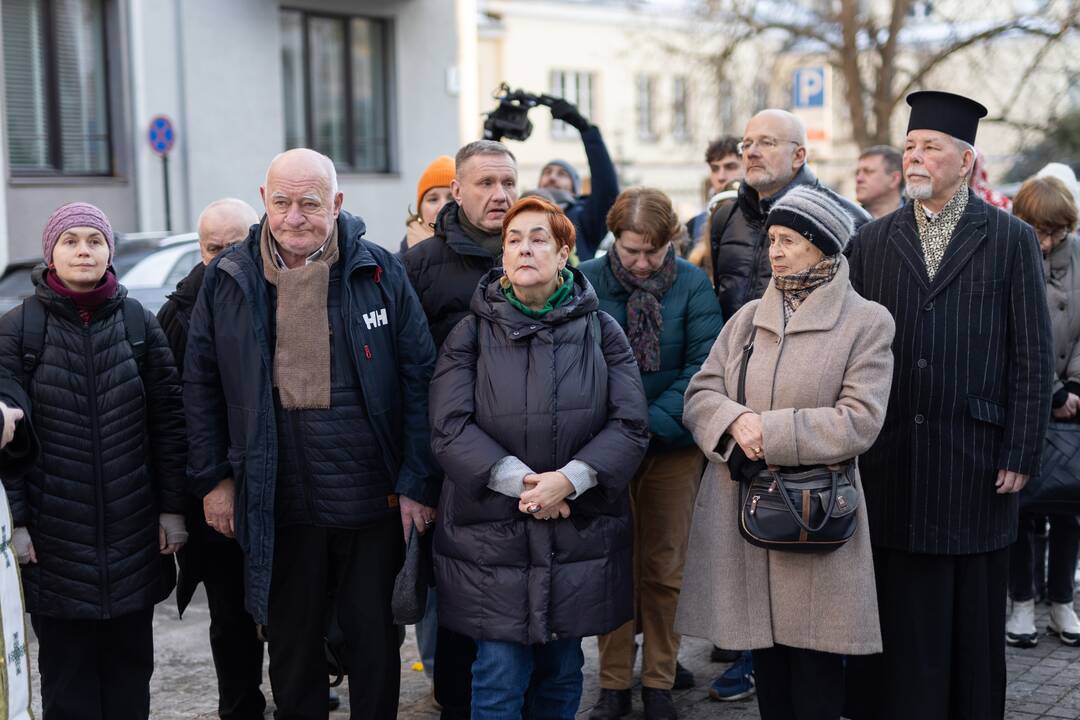 Laisvosios Rusijos forumas prie Ukrainos ambasados surengė solidarumo akciją