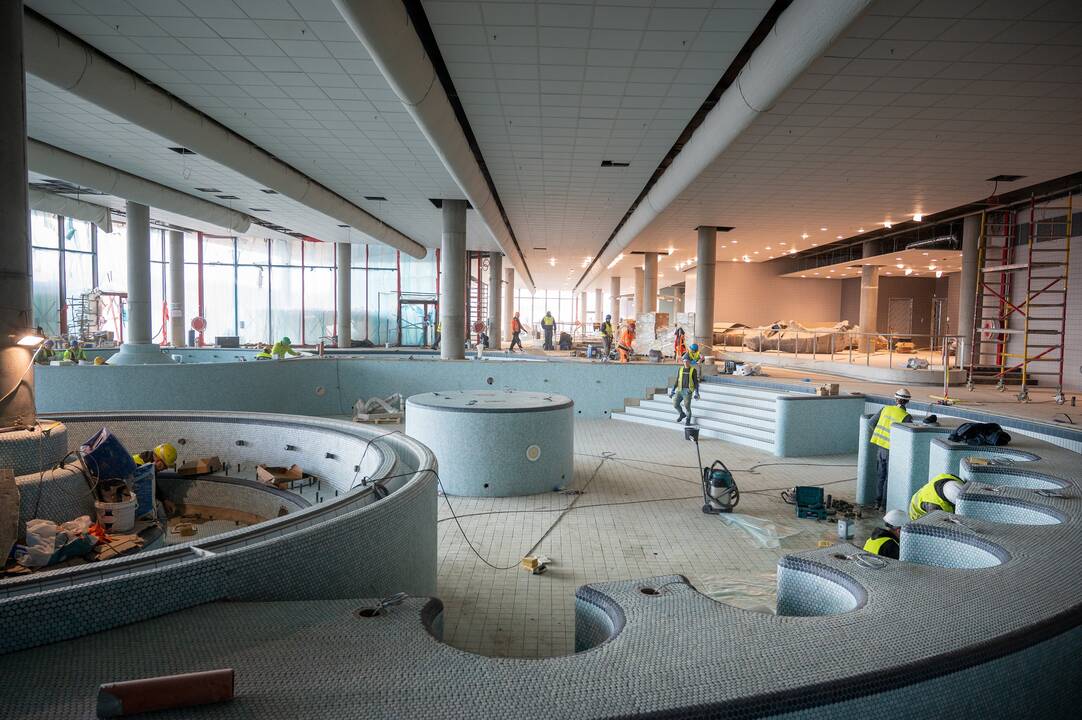 Tempas: statybų pabaigtuves pasitinkančiame Daugiafunkciame vandens sporto centre jau atlikta apie 95 proc. darbų.