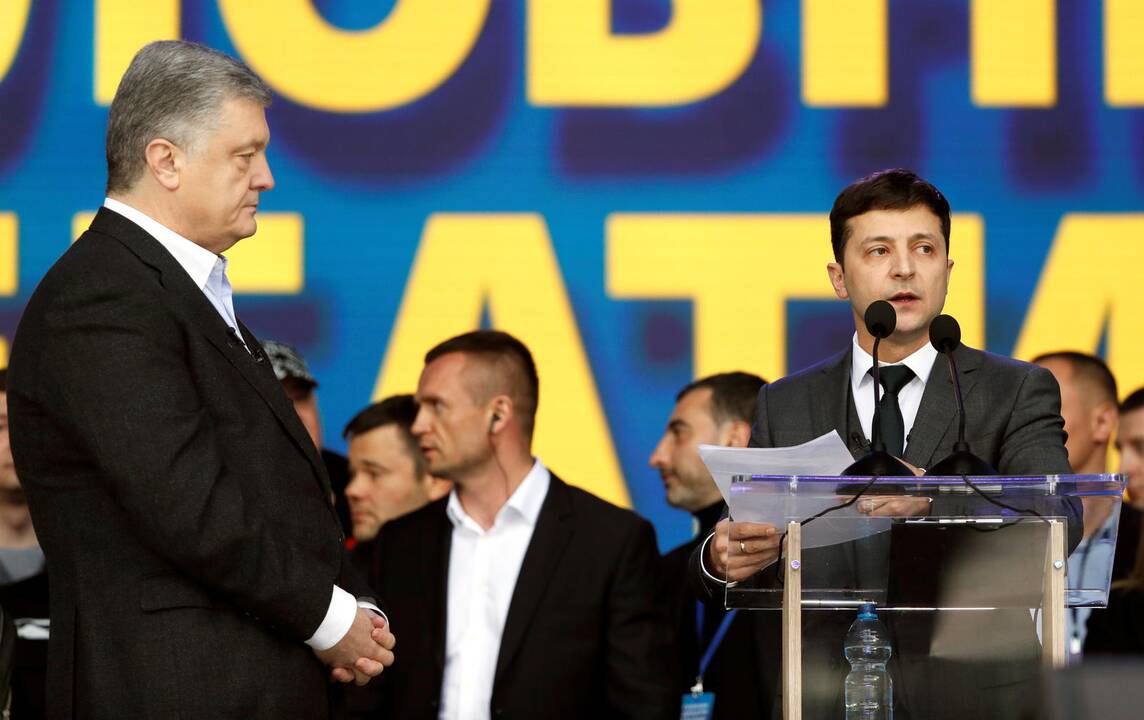 P. Porošenkos ir V. Zelenskio debatai Kijevo stadione