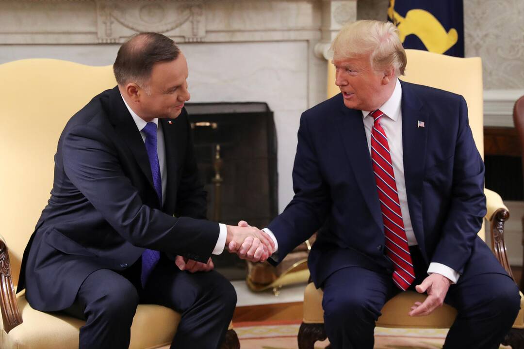 Andrzejus Duda ir Donaldas Trumpas