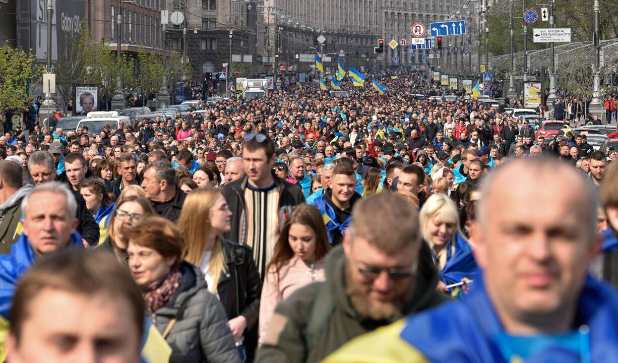 P. Porošenkos ir V. Zelenskio debatai Kijevo stadione