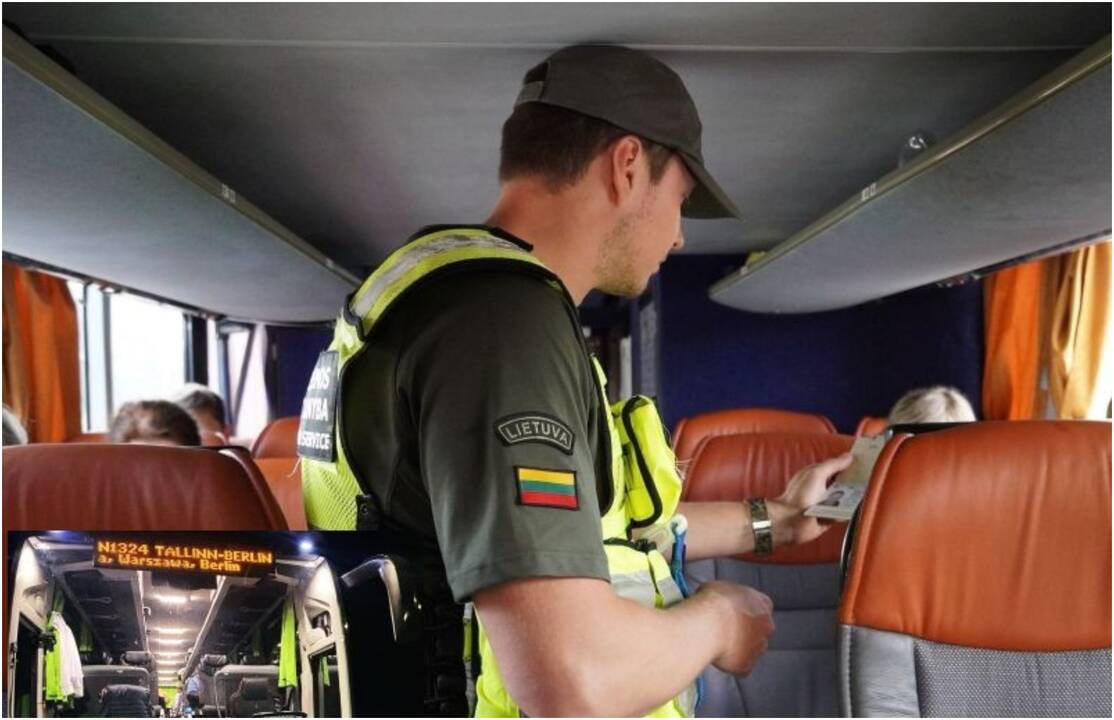 Sulaikyti šeši autobusais per Lietuvą neteisėtai važiavę užsieniečiai