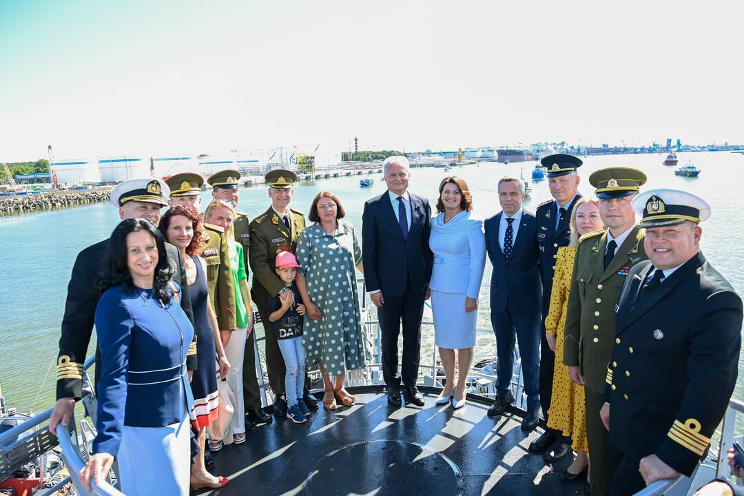 Prezidentas dalyvavo žuvusiųjų jūroje pagerbimo ceremonijoje