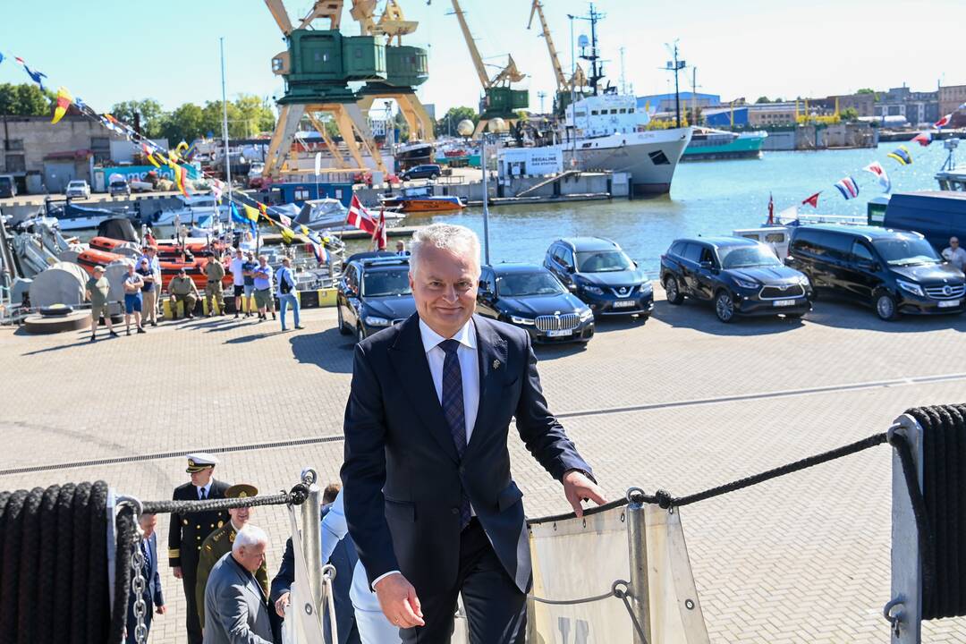 Prezidentas dalyvavo žuvusiųjų jūroje pagerbimo ceremonijoje