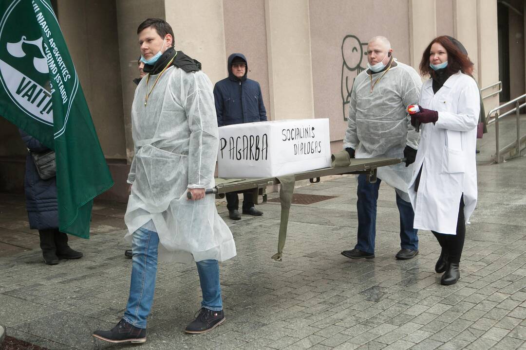 Policijos pareigūnų protestas prie Seimo