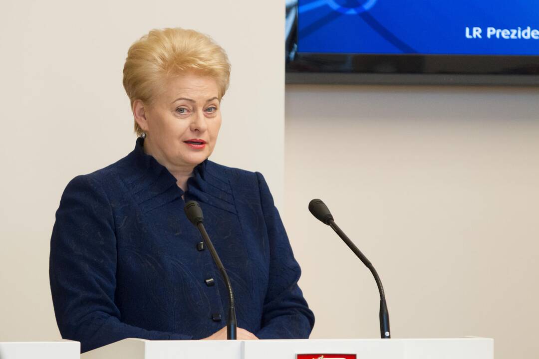 D. Grybauskaitė: dujotiekis „Nord Stream 2“ yra geopolitinis projektas