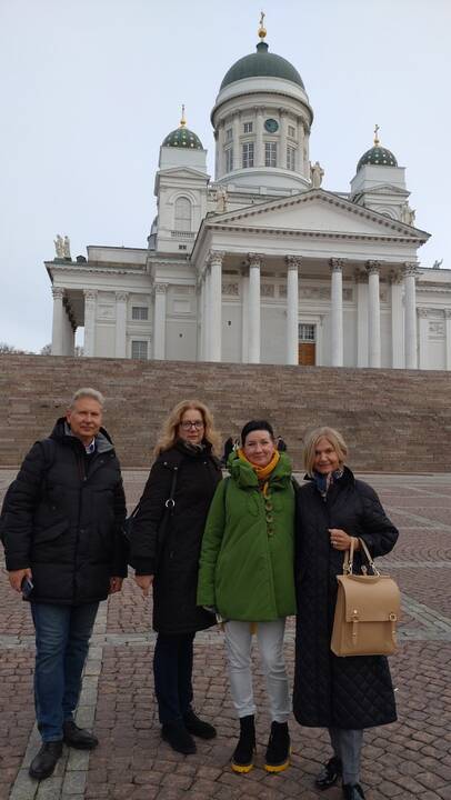 Vizitas: Stasys Ruiba, Ramunė Urbienė, Reda Anankaitė ir Rita Kisielienė Helsinkyje sėmėsi suomių ugdymo sistemos patirties.