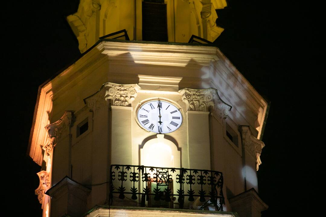 Šventinės Kauno Kalėdų eglės įžiebimo akimirkos
