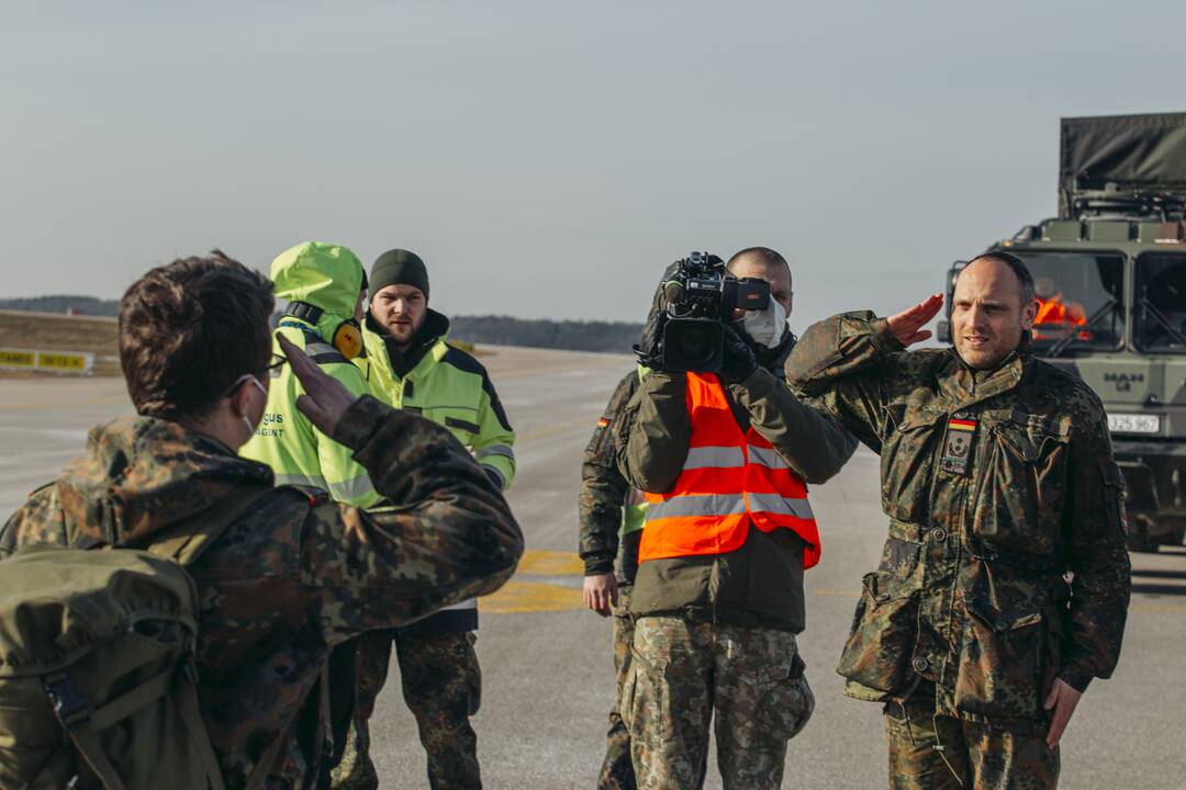 Į Lietuvą atvyko Vokietijos kariai