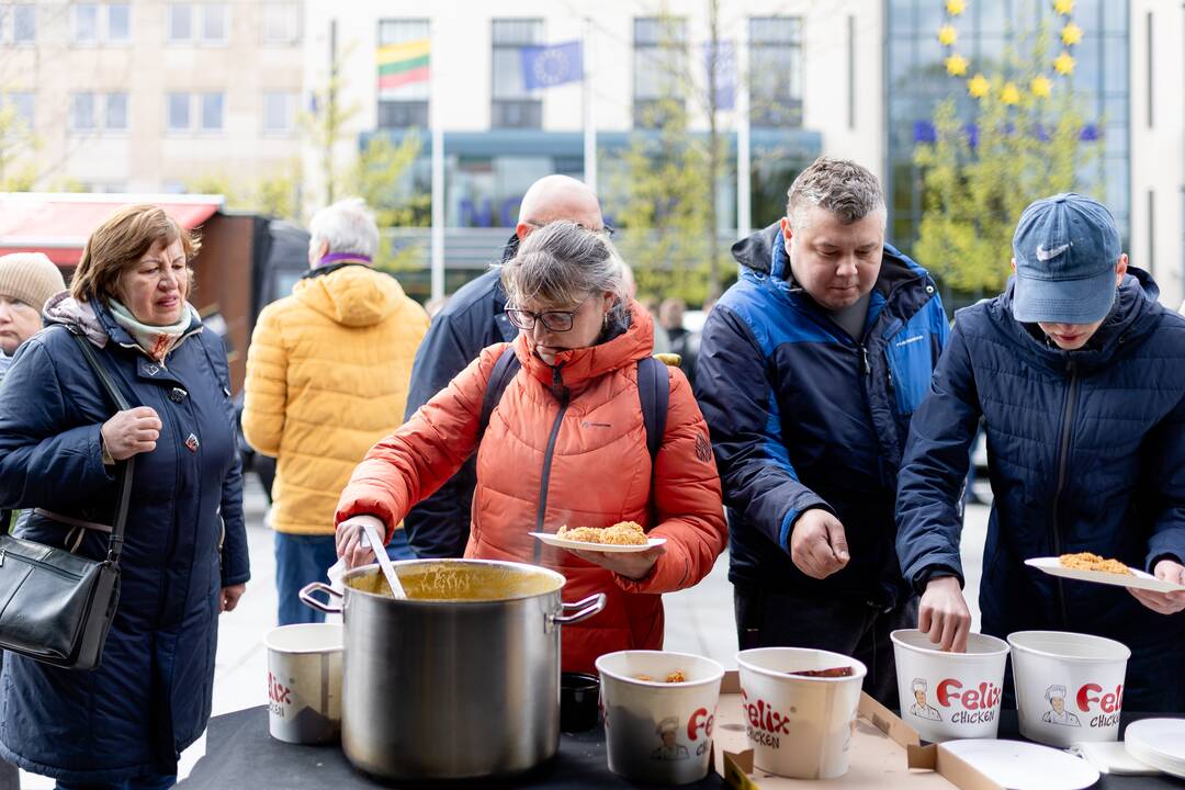 Maitinimo sektoriaus darbuotojų protestas Vilniuje