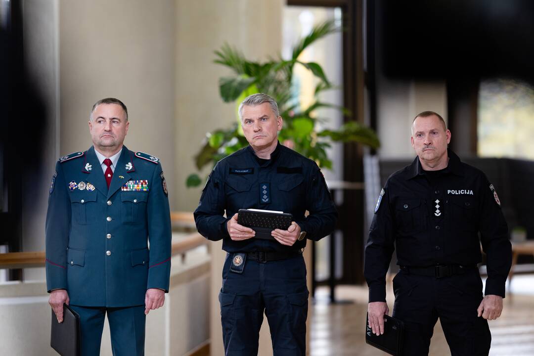 Naujų policijos, ugniagesių, Viešojo saugumo tarnybos vadų spaudos konferencija