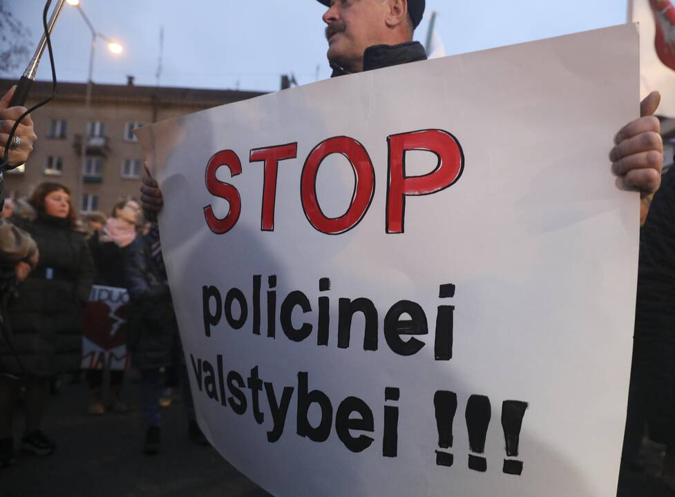 Mitingas prie Seimo dėl vaikų paėmimo iš šeimų