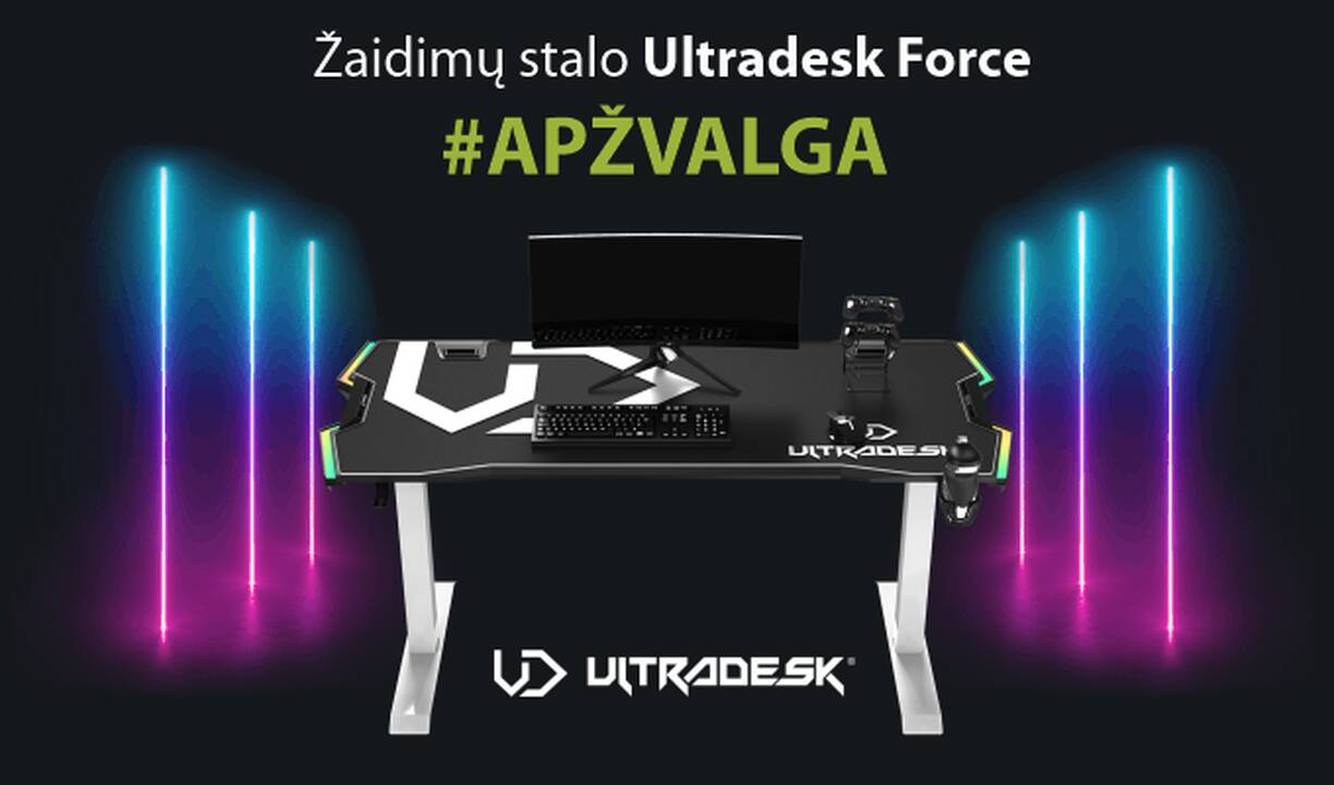Žaidimų stalas ne tik žaidėjams: „Ultradesk Force“ apžvalga