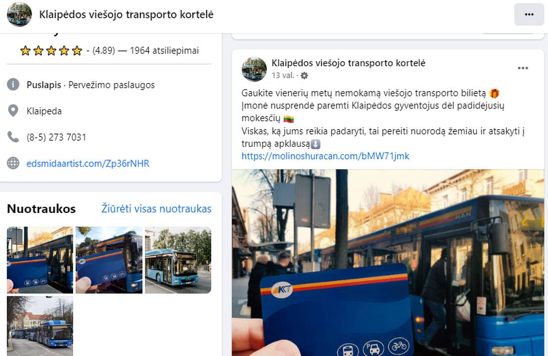 Sukčiai klaipėdiečius gundo nemokamu keleivio bilietu