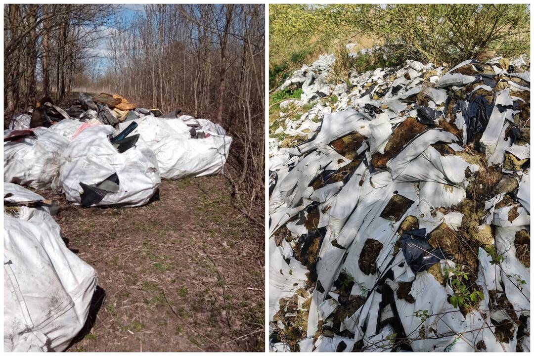 Aplinkosaugininkai kreipėsi į policiją dėl rastų didelių kiekių atliekų trijuose regionuose