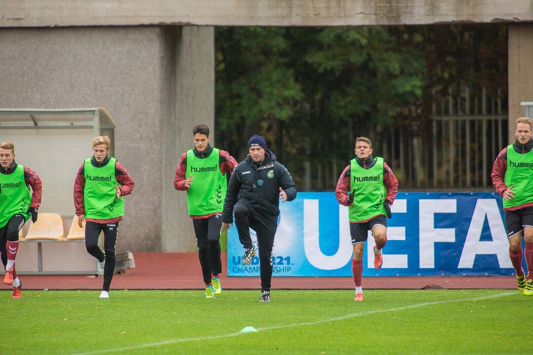 Lietuvos U-21 futbolo rinktinės treniruotė