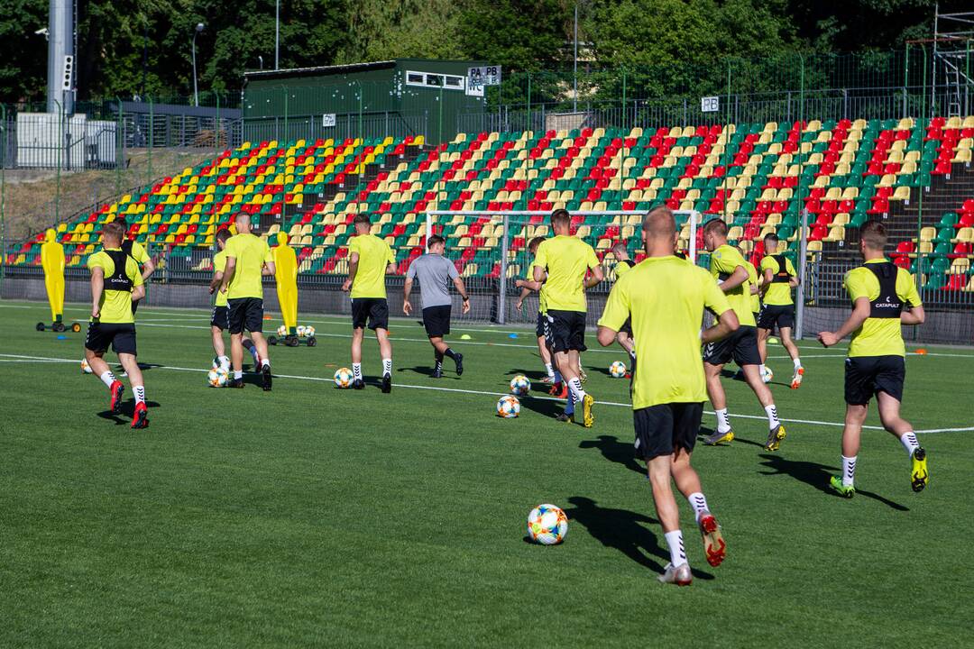 Lietuvos futbolo rinktinės treniruotė