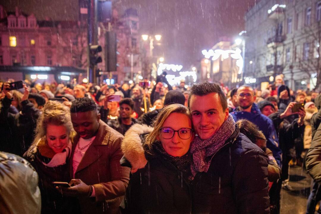 Naujųjų metų sutiktuvėms Vilniaus Katedros aikštėje