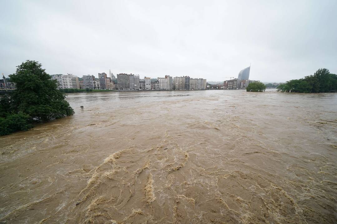 Belgija ragina gyventojus evakuotis iš Maso upės pakrančių dėl potvynio grėsmės 