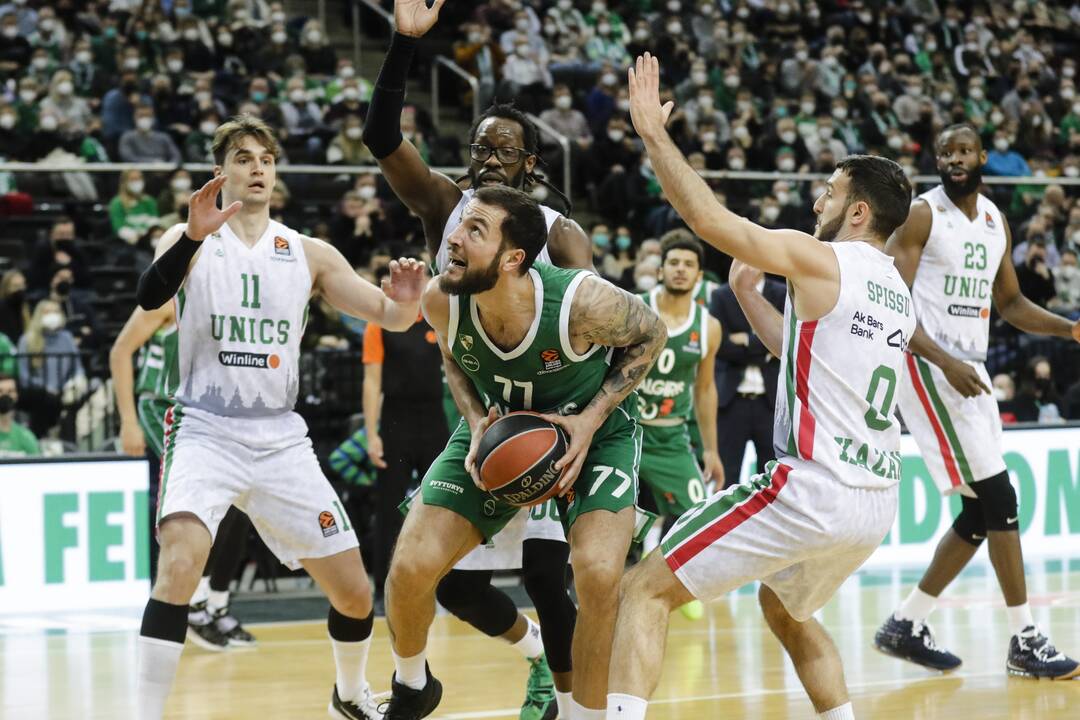 Eurolyga: Kauno „Žalgiris“ – Kazanės UNIKS 67:76