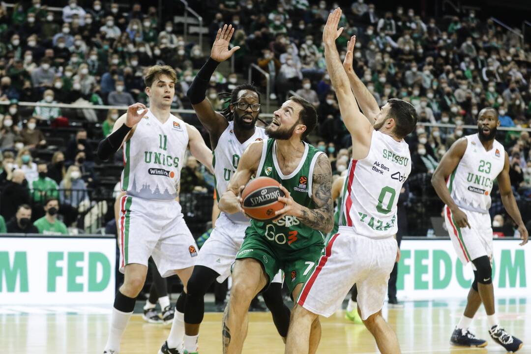 Eurolyga: Kauno „Žalgiris“ – Kazanės UNIKS 67:76