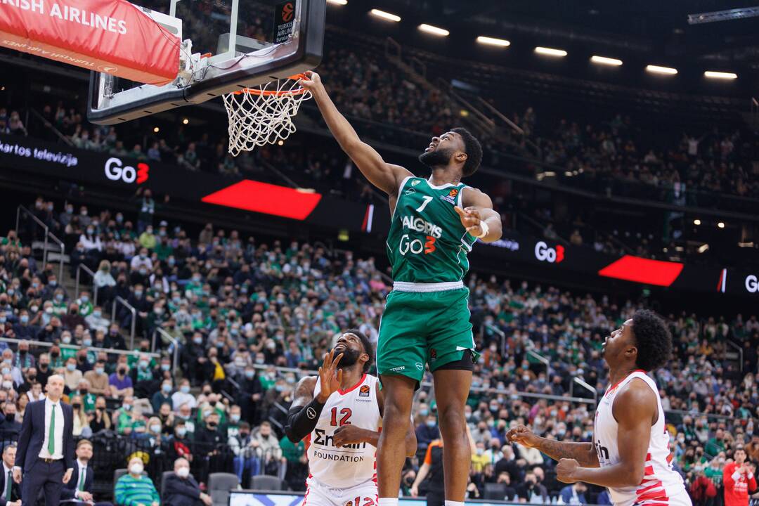 Eurolyga: Kauno „Žalgiris“ – Pirėjo „Olympiakos“ 73:84