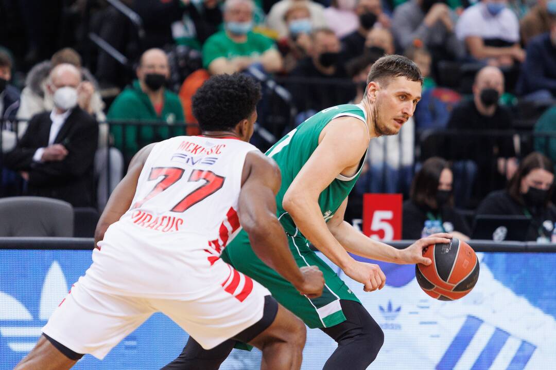 Eurolyga: Kauno „Žalgiris“ – Pirėjo „Olympiakos“ 73:84