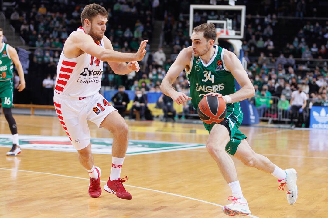 Eurolyga: Kauno „Žalgiris“ – Pirėjo „Olympiakos“ 73:84