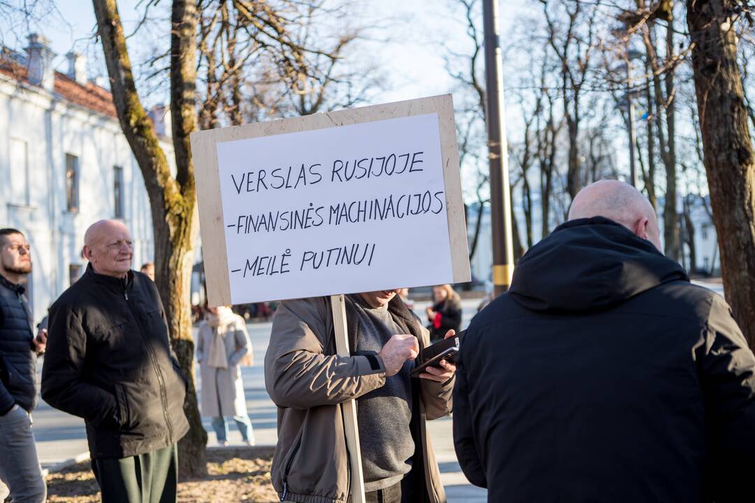 Protestas prieš Kauno miesto mero V. Matijošaičio šeimos verslo interesus Rusijoje